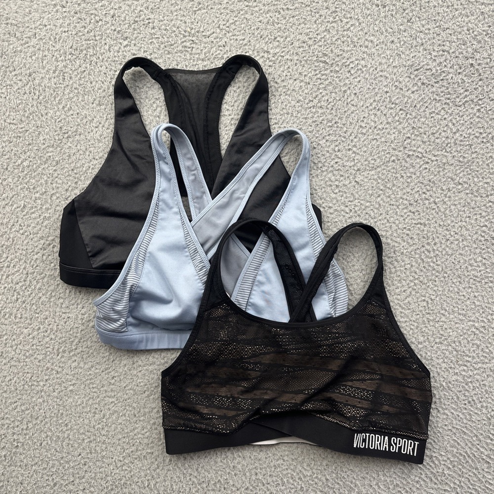 Bundle Lot of 3 Victoria Sport Sports Bra Bundle Athletic Athleisure Women Large